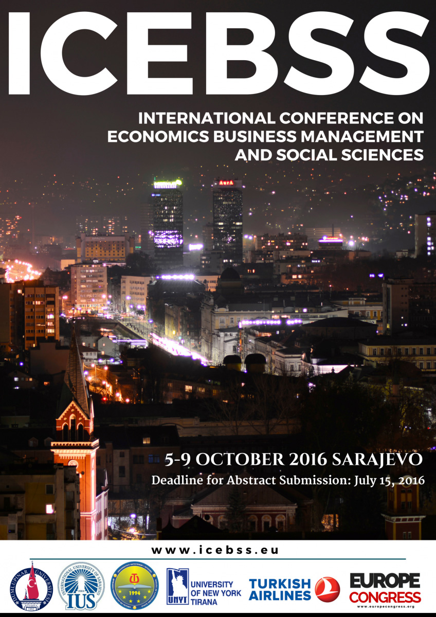 INTERNATIONAL CONFERENCE ON ECONOMICS, BUSINESS MANAGEMENT AND SOCIAL SCIENCES