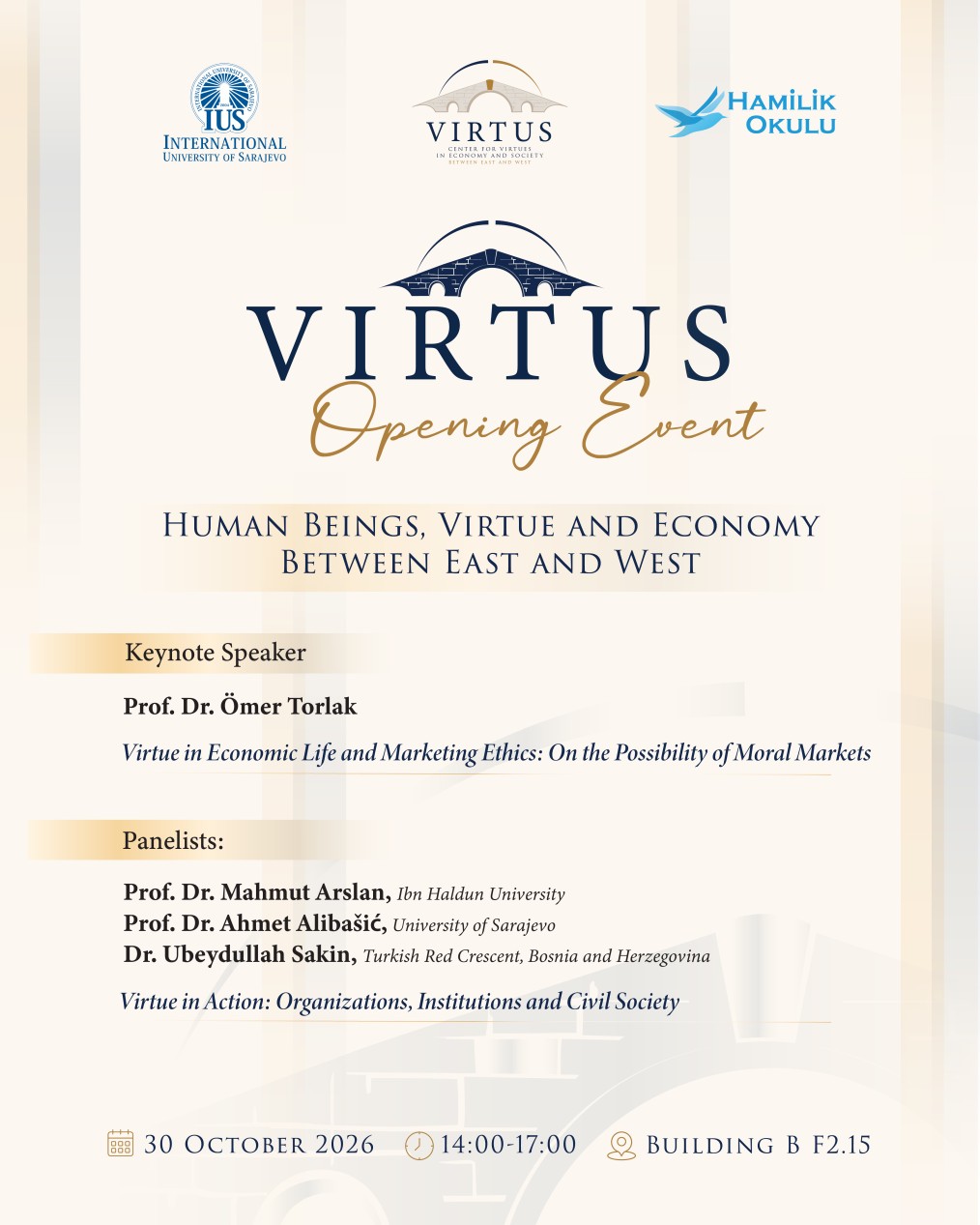 VIRTUS Opening Event: Human Beings, Virtue and Economy Between East and West