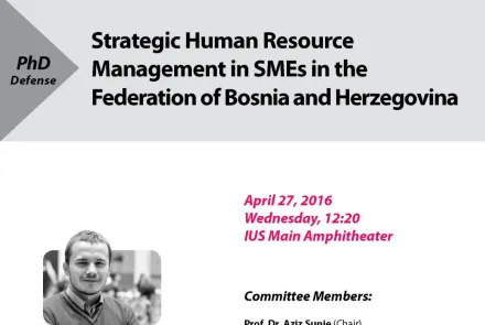 STRATEGIC HUMAN RESOURCE MANAGEMENT IN SMEs IN THE FEDERATION OF BOSNIA AND HERZEGOVINA