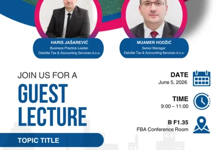 FBA Guest Lecture: Taxation of Business Entities in Bosnia and Herzegovina: Highlights and New Perspectives